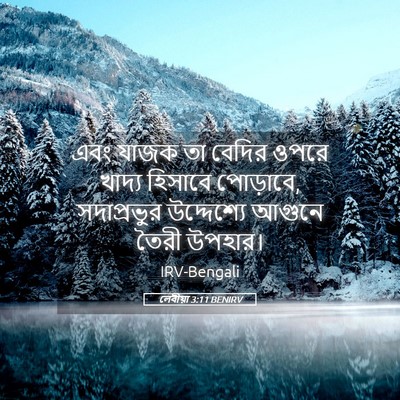 Picture 05 - লেবীয়া 3:11 BENIRV - এবং যাজক তা বেদির - Bible Verse Picture