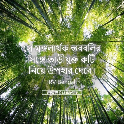Picture 05 - লেবীয়া 7:13 BENIRV - সে মঙ্গলার্থক - Bible Verse Picture