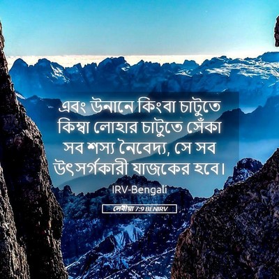 Picture 05 - লেবীয়া 7:9 BENIRV - এবং উনানে কিংবা - Bible Verse Picture