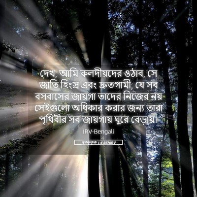 Picture 05 - হবক্কুক 1:6 BENIRV - দেখ, আমি কলদীয়দের - Bible Verse Picture