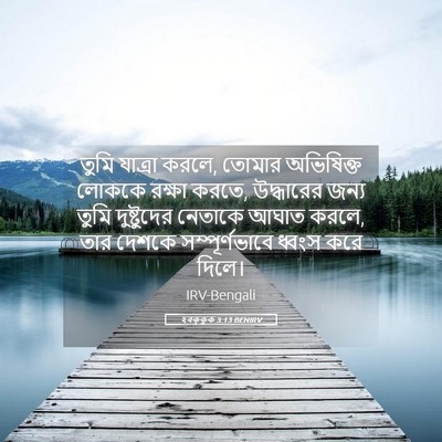 Picture 05 - হবক্কুক 3:13 BENIRV - তুমি যাত্রা করলে, - Bible Verse Picture