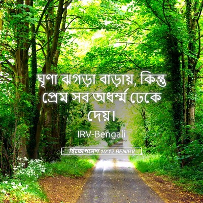 Picture 05 - হিতোপদেশ 10:12 BENIRV - ঘৃণা ঝগড়া - Bible Verse Picture