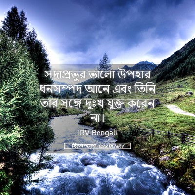Picture 05 - হিতোপদেশ 10:22 BENIRV - সদাপ্রভুর ভালো - Bible Verse Picture