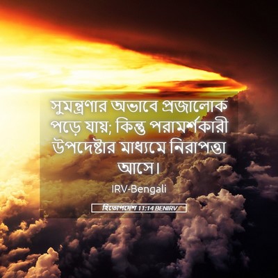 Picture 05 - হিতোপদেশ 11:14 BENIRV - সুমন্ত্রণার অভাবে - Bible Verse Picture