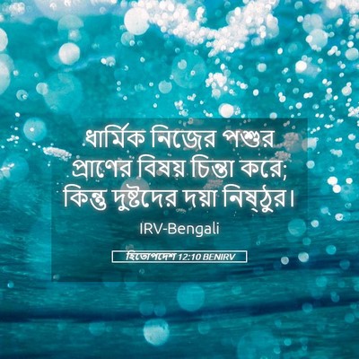 Picture 05 - হিতোপদেশ 12:10 BENIRV - ধার্মিক নিজের - Bible Verse Picture