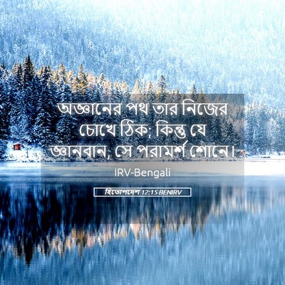 Picture 05 - হিতোপদেশ 12:15 BENIRV - অজ্ঞানের পথ তার - Bible Verse Picture