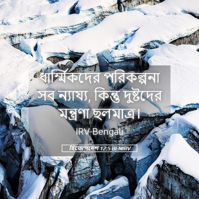 Picture 05 - হিতোপদেশ 12:5 BENIRV - ধার্ম্মিকদের - Bible Verse Picture