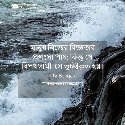 Picture 05 - হিতোপদেশ 12:8 BENIRV - মানুষ নিজের - Bible Verse Picture