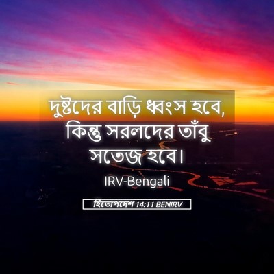 Picture 05 - হিতোপদেশ 14:11 BENIRV - দুষ্টদের বাড়ি - Bible Verse Picture