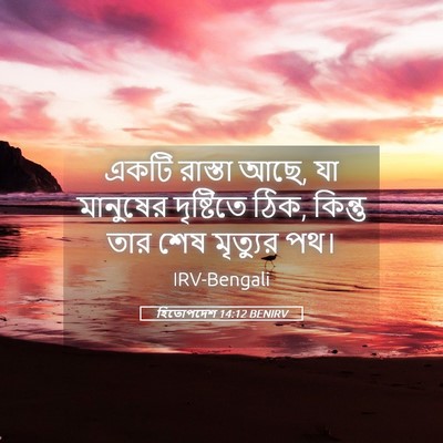 Picture 05 - হিতোপদেশ 14:12 BENIRV - একটি রাস্তা আছে, যা - Bible Verse Picture