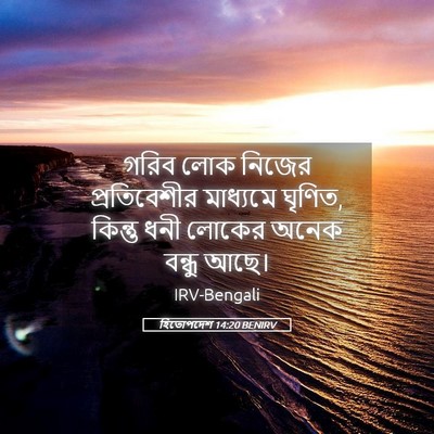 Picture 05 - হিতোপদেশ 14:20 BENIRV - গরিব লোক নিজের - Bible Verse Picture