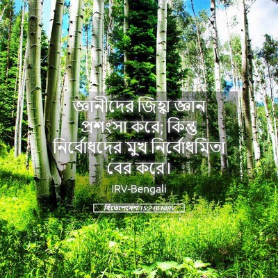 Picture 05 - হিতোপদেশ 15:2 BENIRV - জ্ঞানীদের জিহ্বা - Bible Verse Picture