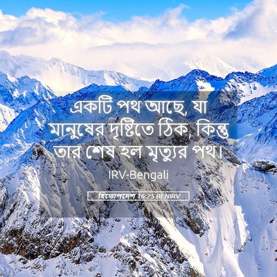 Picture 05 - হিতোপদেশ 16:25 BENIRV - একটি পথ আছে, যা - Bible Verse Picture