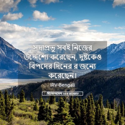 Picture 05 - হিতোপদেশ 16:4 BENIRV - সদাপ্রভু সবই - Bible Verse Picture