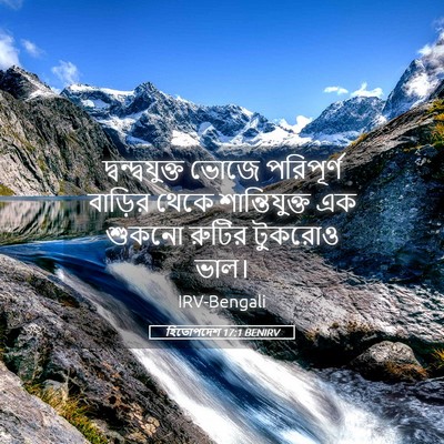 Picture 05 - হিতোপদেশ 17:1 BENIRV - দ্বন্দ্বযুক্ত - Bible Verse Picture