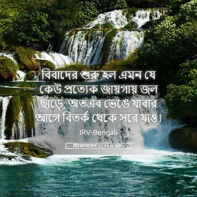 Picture 05 - হিতোপদেশ 17:14 BENIRV - বিবাদের শুরু হল - Bible Verse Picture