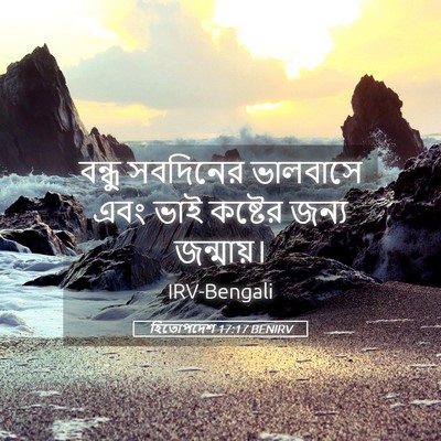 Picture 05 - হিতোপদেশ 17:17 BENIRV - বন্ধু সবদিনের - Bible Verse Picture