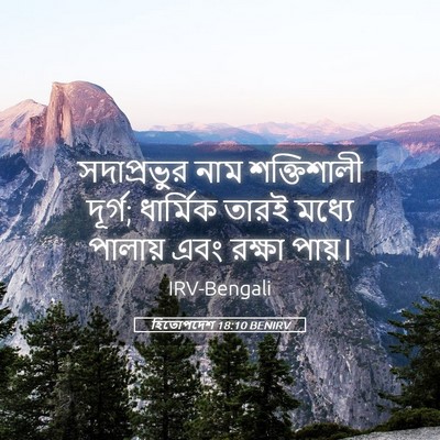 Picture 05 - হিতোপদেশ 18:10 BENIRV - সদাপ্রভুর নাম - Bible Verse Picture