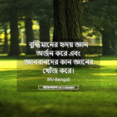 Picture 05 - হিতোপদেশ 18:15 BENIRV - বুদ্ধিমানের হৃদয় - Bible Verse Picture