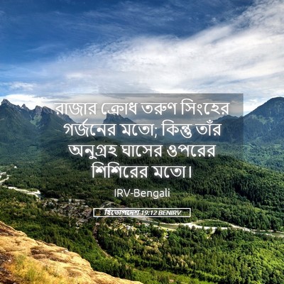 Picture 05 - হিতোপদেশ 19:12 BENIRV - রাজার ক্রোধ তরুণ - Bible Verse Picture