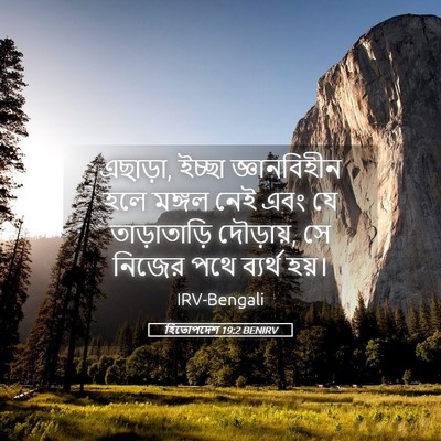 Picture 05 - হিতোপদেশ 19:2 BENIRV - এছাড়া, ইচ্ছা - Bible Verse Picture