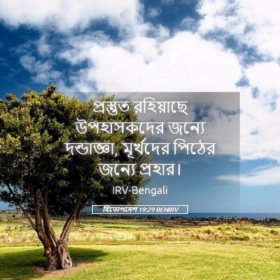 Picture 05 - হিতোপদেশ 19:29 BENIRV - প্রস্তুত রহিয়াছে - Bible Verse Picture