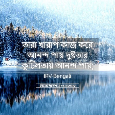 Picture 05 - হিতোপদেশ 2:14 BENIRV - তারা খারাপ কাজ করে - Bible Verse Picture