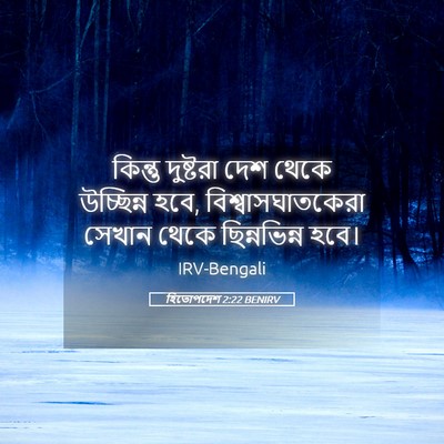 Picture 05 - হিতোপদেশ 2:22 BENIRV - কিন্তু দুষ্টরা - Bible Verse Picture
