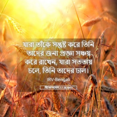 Picture 05 - হিতোপদেশ 2:7 BENIRV - যারা তাঁকে - Bible Verse Picture