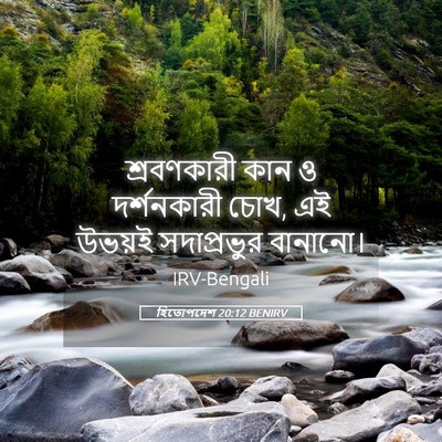Picture 05 - হিতোপদেশ 20:12 BENIRV - শ্রবণকারী কান ও - Bible Verse Picture