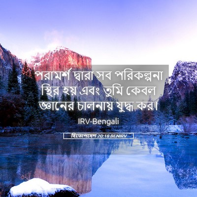 Picture 05 - হিতোপদেশ 20:18 BENIRV - পরামর্শ দ্বারা সব - Bible Verse Picture