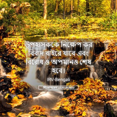 Picture 05 - হিতোপদেশ 22:10 BENIRV - উপহাসককে নিক্ষেপ - Bible Verse Picture