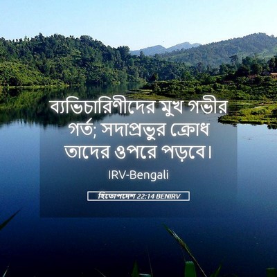 Picture 05 - হিতোপদেশ 22:14 BENIRV - ব্যভিচারিণীদের - Bible Verse Picture