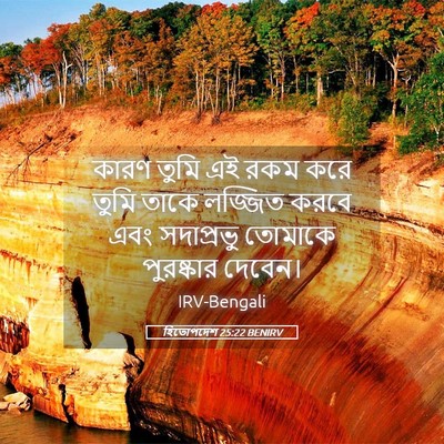 Picture 05 - হিতোপদেশ 25:22 BENIRV - কারণ তুমি এই রকম - Bible Verse Picture