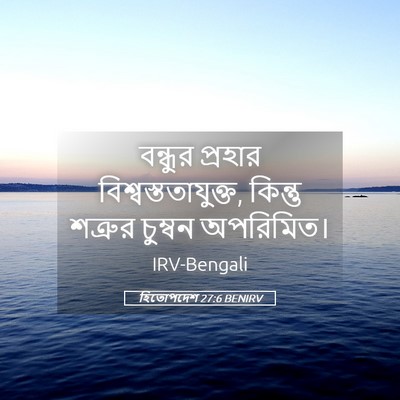 Picture 05 - হিতোপদেশ 27:6 BENIRV - বন্ধুর প্রহার - Bible Verse Picture