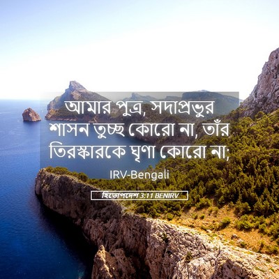 Picture 05 - হিতোপদেশ 3:11 BENIRV - আমার পুত্র, - Bible Verse Picture