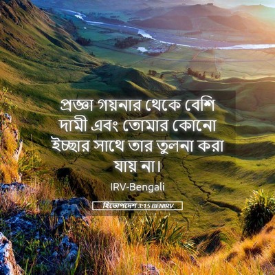 Picture 05 - হিতোপদেশ 3:15 BENIRV - প্রজ্ঞা গয়নার - Bible Verse Picture