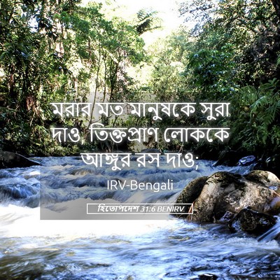 Picture 05 - হিতোপদেশ 31:6 BENIRV - মরার মত মানুষকে - Bible Verse Picture