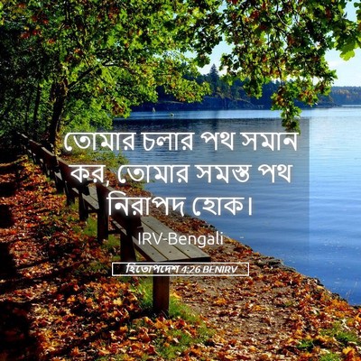 Picture 05 - হিতোপদেশ 4:26 BENIRV - তোমার চলার পথ সমান - Bible Verse Picture
