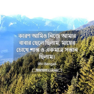 Picture 05 - হিতোপদেশ 4:3 BENIRV - কারণ আমিও নিজে - Bible Verse Picture