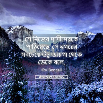 Picture 05 - হিতোপদেশ 9:3 BENIRV - সে নিজের - Bible Verse Picture