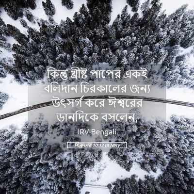 Picture 05 - হিব্রুদের 10:12 BENIRV - কিন্তু খ্রীষ্ট - Bible Verse Picture