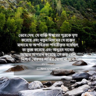 Picture 05 - হিব্রুদের 10:29 BENIRV - ভেবে দেখ, যে - Bible Verse Picture
