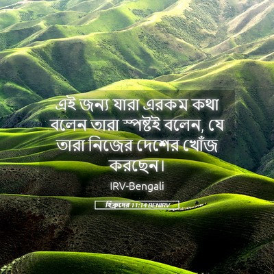Picture 05 - হিব্রুদের 11:14 BENIRV - এই জন্য যারা এরকম - Bible Verse Picture