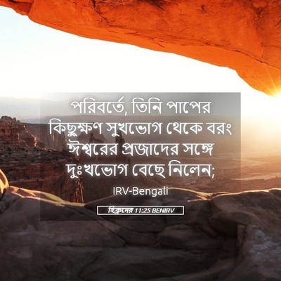Picture 05 - হিব্রুদের 11:25 BENIRV - পরিবর্তে, তিনি - Bible Verse Picture