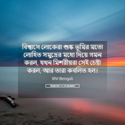 Picture 05 - হিব্রুদের 11:29 BENIRV - বিশ্বাসে লোকেরা - Bible Verse Picture