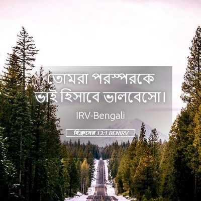 Picture 05 - হিব্রুদের 13:1 BENIRV - তোমরা পরস্পরকে - Bible Verse Picture