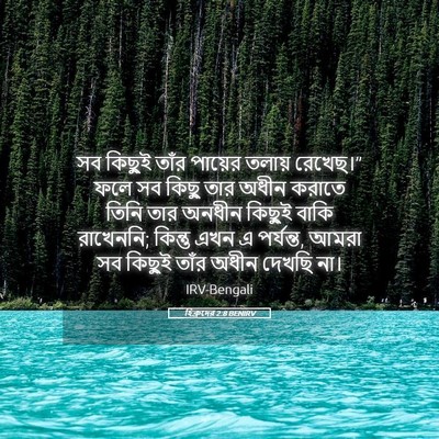 Picture 05 - হিব্রুদের 2:8 BENIRV - সব কিছুই তাঁর - Bible Verse Picture