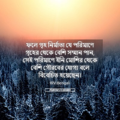 Picture 05 - হিব্রুদের 3:3 BENIRV - ফলে গৃহ নির্মাতা - Bible Verse Picture