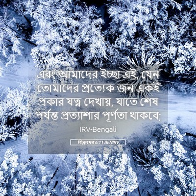 Picture 05 - হিব্রুদের 6:11 BENIRV - এবং আমাদের ইচ্ছা - Bible Verse Picture